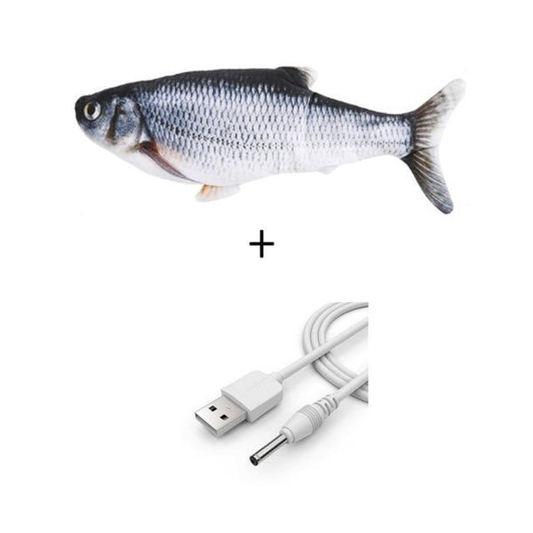 Buy A Fish Onlineusb Rechargeable 3d Simulation Fish Toy For Cats -  Interactive Plush Chew Toy